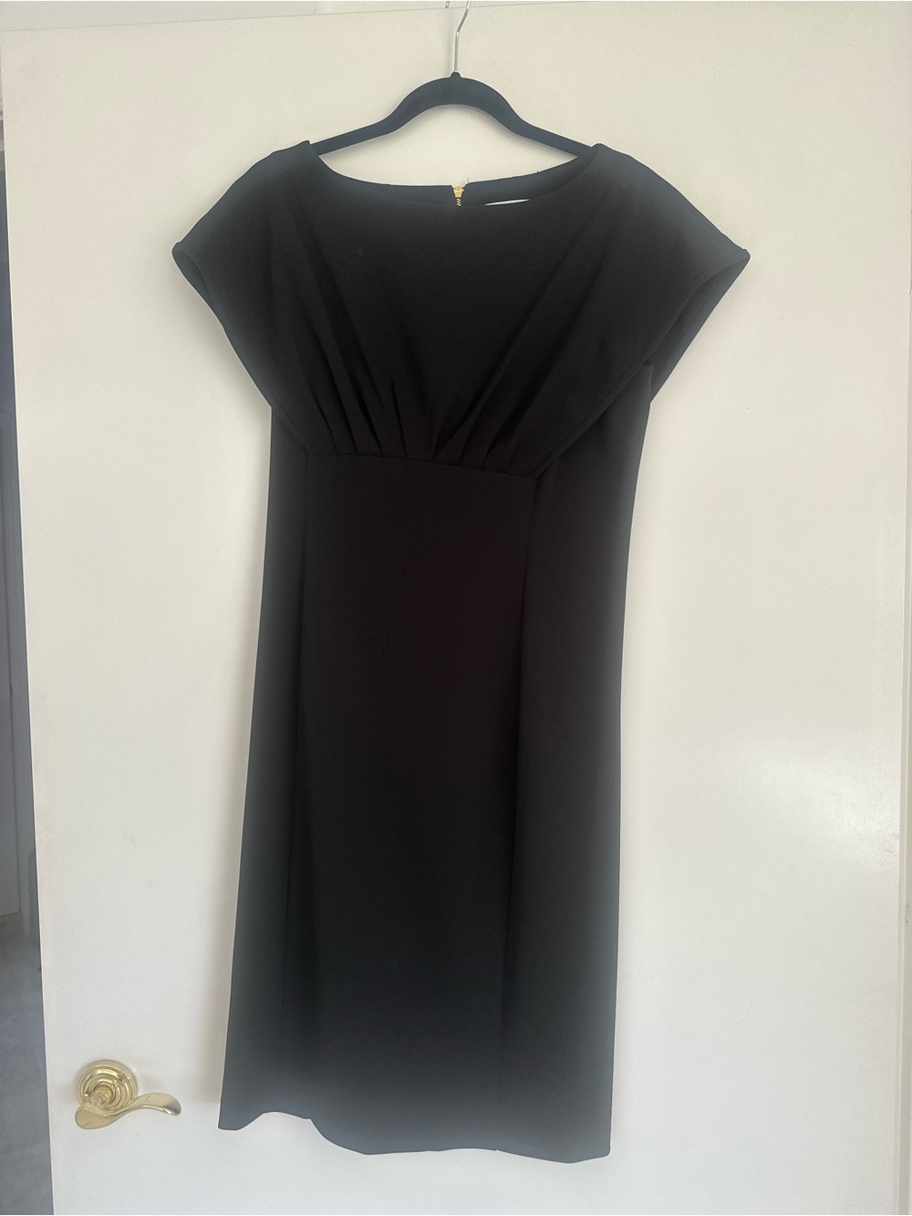 Calvin Klein Black Midi Cap-Sleeve Dress